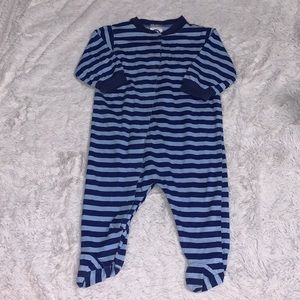 (2 for $10) blue stripped Gerber footie